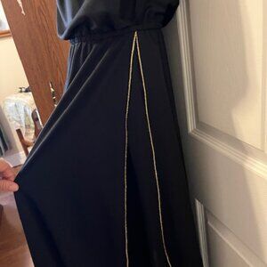 Gorgeous black party dress w/ gold